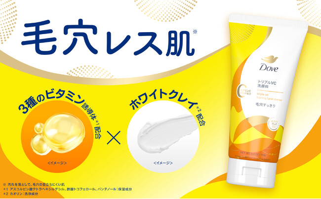 人気の「ダヴ トリプルVC クリーミー泡洗顔料」が毛穴ケア※1を重視したチューブタイプになって新登場！ 「ダヴ　トリプルVC　洗顔料」　2025年10月27日（月）数量限定で発売開始