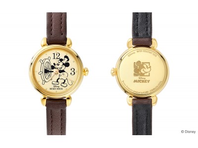 オーダーメイドジュエリーの「ケイウノ」、『蒸気船ウィリー』のディズニー腕時計を新発売