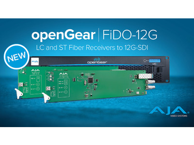 AJA 社、Fiber から 12G-SDI への変換に対応する openGear(R) 互換コンバーターの新製品を発表