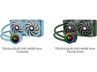 Thermaltake社製の水冷一体型CPUクーラーに人気のカラー2色が登場！「TOUGHLIQUID 240 ARGB Sync Turquoise/Racing Green」を発表