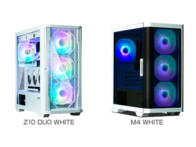 ZALMAN社製、選択可能なデュアルフロント設計のミドルタワー型PCケース「Z10 DUO WHITE」、フロントフルメッシュ仕様のミニタワー型PCケース「M4 WHITE」を発表