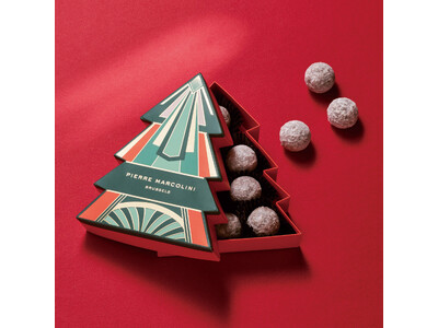 【ピエール マルコリーニ】ツリー型ボックスに入ったトリュフ シャンパーニュなど、ホリデーコレクション第二弾を12月1日(月)より発売