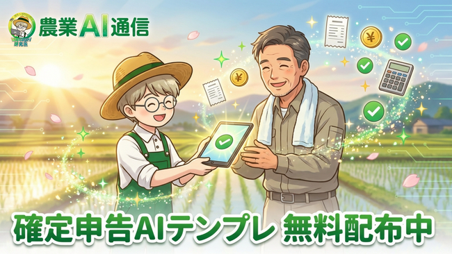 確定申告シーズン、農家が一番つらい季節に。すぐに使える確定申告AIテン…