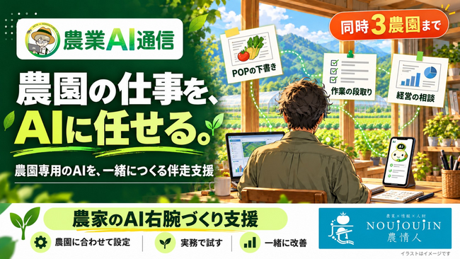 【3農園限定】農園の仕事をAIと進める「農家のAI右腕づくり支援」受付開始