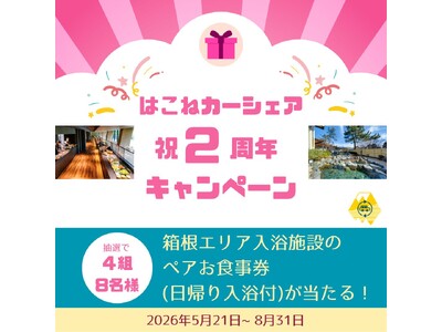 箱根町・箱根DMO・パーク２４「はこねカーシェア」 2周年記念キャンペーンを実施！