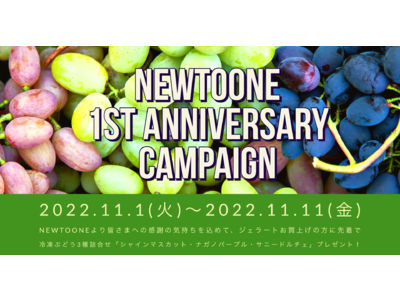 【NEWTOONE】みなさまへの感謝の気持ちを込めた “NEWTOONE１周年アニバーサリー” プレゼントキャンペーン！！