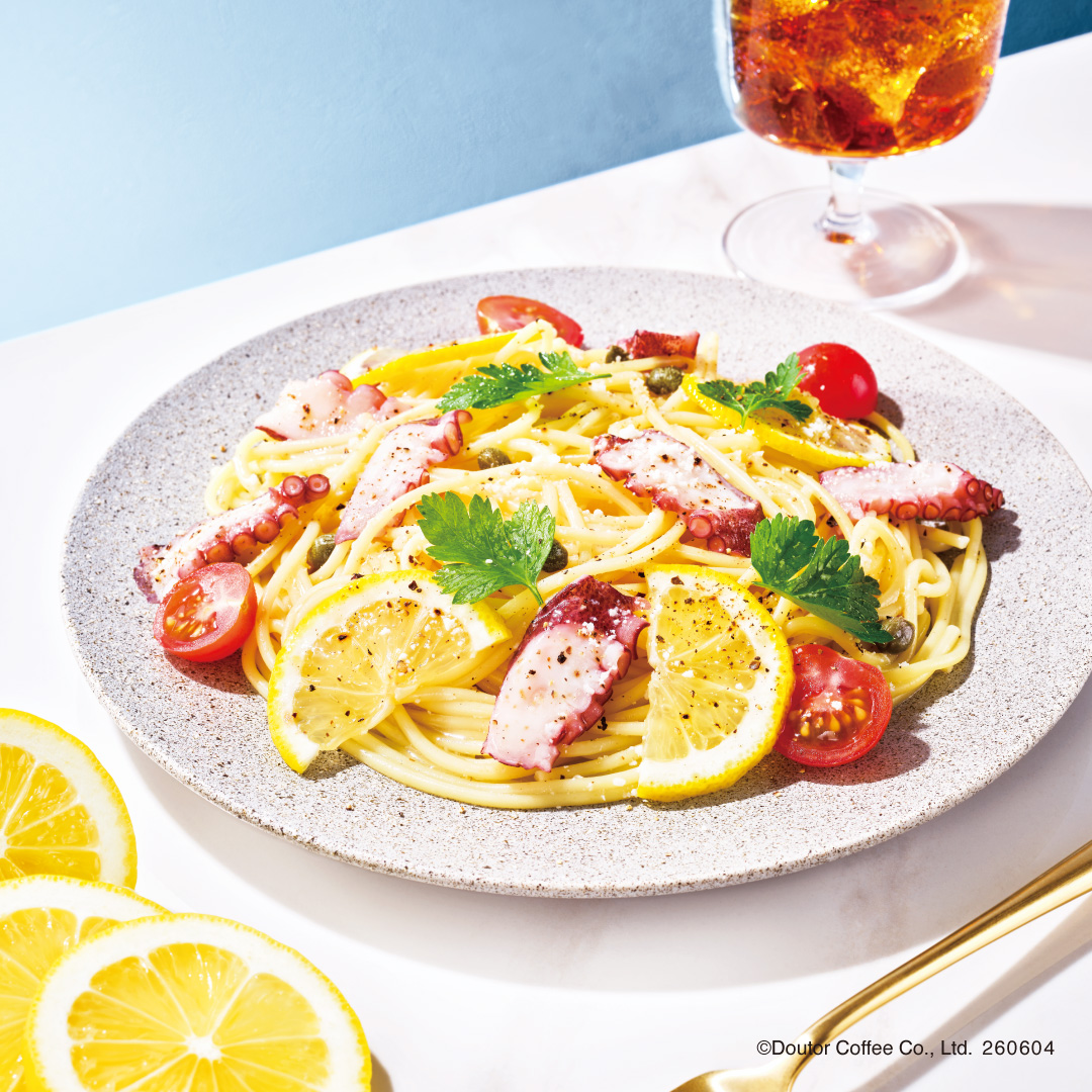 エクセルシオール カフェで6月4日より　初夏のさわやかなパスタ「タコと塩レモン…