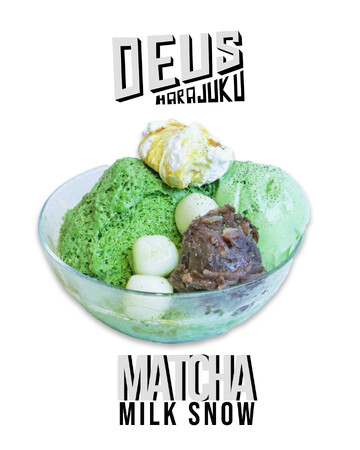【抹茶ミルクスノー】Deus Ex Machina Harajuku 好評により提供延長決定。愛知県西尾産高級抹茶を贅沢に使った人気の和スイーツ