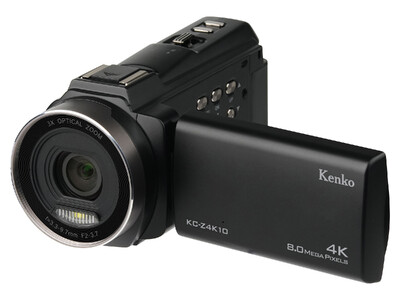 光学3倍ズーム、タッチパネル採用、4Kビデオカメラ「デジタルビデオカメラ KC-Z4K10」