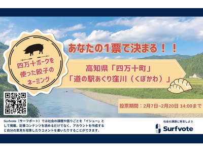 【あなたの1票で決定！！】「四万十ポーク」を使った餃子のネーミング投票を開始しました！