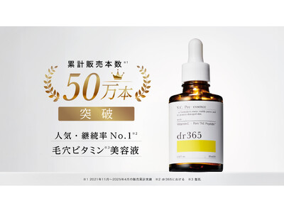 dr365「毛穴ビタミン美容液」が累計販売本数50万本を突破！