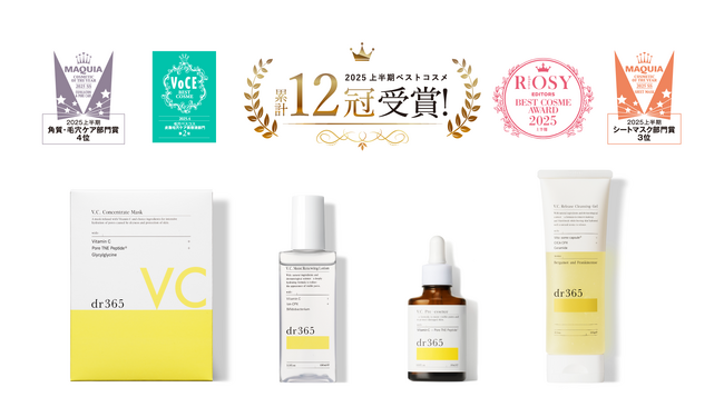 【2025年上半期累計12冠】dr365からベストコスメ受賞を記念した限定セットを発売!