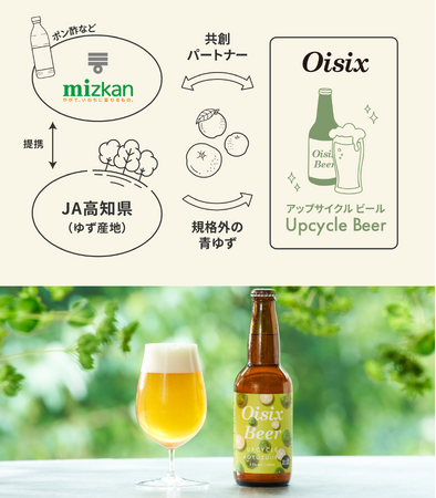 Upcycle by Oisixがミツカンのゆずへの想いを引き継いだアップサイクル商品を開発　「Oisix Beer UPCYCLE AOYUZU-IPA」新発売（4/17～）