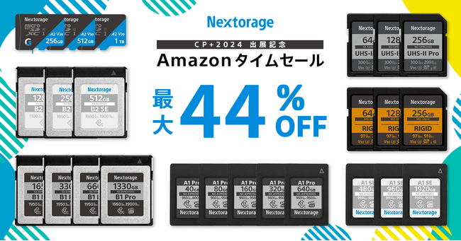 [NextorageZ[] AmazonɂCP+2024oWLOZ[JÂ̂m点 CP+2024 Nextorageu[XŔzz̃N[|pŃZ[i炳3%OFF