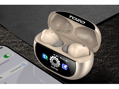TOZO、触って操作するタッチスクリーン・最大-52dB ANC搭載のワイヤレスイヤホン『Aerosound6 Pro』発売