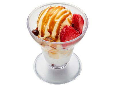 かっぱ寿司「ごちCAFE」×日本橋榮太樓　春のひとときを彩る、 「フルーツみつ豆」と「クリームあんみつパフェ」が 期間限定販売で登場！