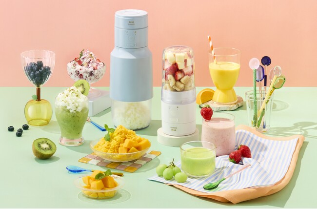 今が旬のかき氷×コードレスジューサーを2WAYで。BRUNO「2WAYジューサー＆かき氷」が新登場！