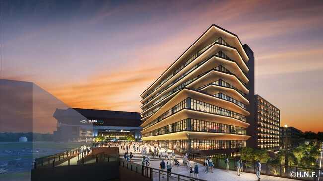 ESE、Fビレッジ内の球場新駅間に商業・オフィス等からなる『(仮称)Fビレッジ複合施設』開発に着手　2028年春の開業を目指す