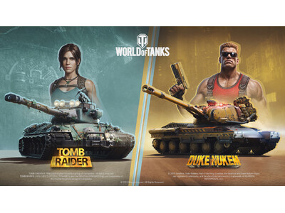 名作の主人公たちが『World of Tanks』に参戦！Lara CroftとDuke Nukemが登場するコラボ・バトルパス「ヒーローの軌跡」開催