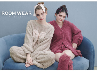 【PEACH JOHN ROOM】リボンをモチーフにしたあったかルームウェアを揃えたHOLIDAY COLLECTIONを発売。