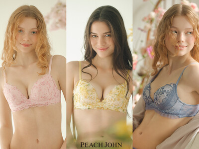 春爛漫！PEACH JOHN売上No.1ブラシリーズ※にサクラ＆ミモザカラーが登場、鮮やかレースの新デザインも発売