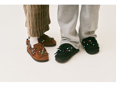 フットウェアブランド「SHAKA」からビーズフリンジの先鋭デザインとスウェードの温もりをミックスさせた「MOC MULE ISITHUPHA」が登場。