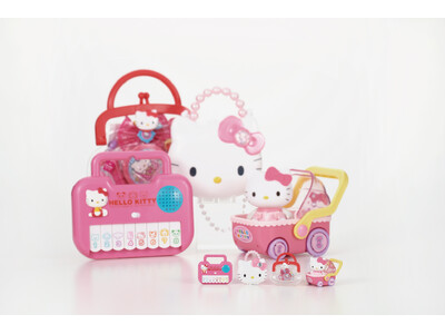 ロングセラー「ムラオカ」のおもちゃが手のひらサイズに。 『ハローキティ かわいいおもちゃ ミニチュアチャーム』 2026年8月中旬 発売予定 