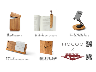 国産針葉樹の新素材「Gywood(R)」が Hacoa 製品に採用