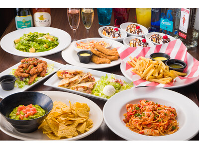 【TGIフライデーズ】 春のパーティーに、新ヒロイン登場。『レディースパーティーコース』新発売！～3月は30分延長、4月は早得10%OFF～