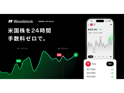Woodstock“国内初”「完全手数料ゼロ」米国株の24時間取引サービスを開始
