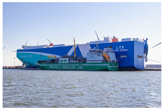 バイオLNG燃料を使用した自動車船の運航開始