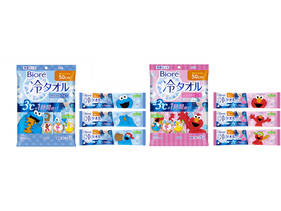 世界中で愛されている「セサミストリート」を起用した「ビオレ 冷タオル」オリジナルデザイン登場！