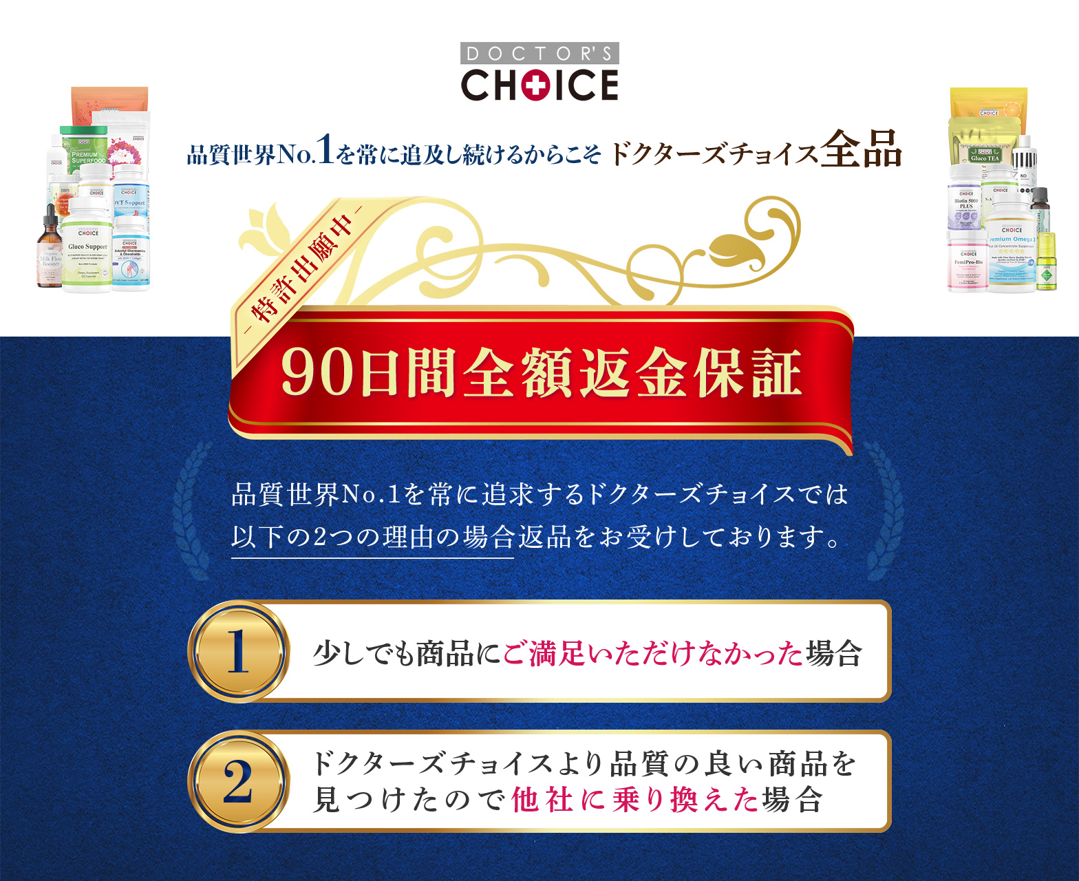 「満足していても返金OK」ドクターズチョイスが常識を超えた返金保証制度で特許出願