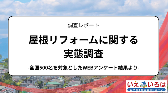屋根リフォームに関する実態調査：実施の決め手は「老朽化」と「信頼できる情報源」、補助金制度の利用も突破口に。