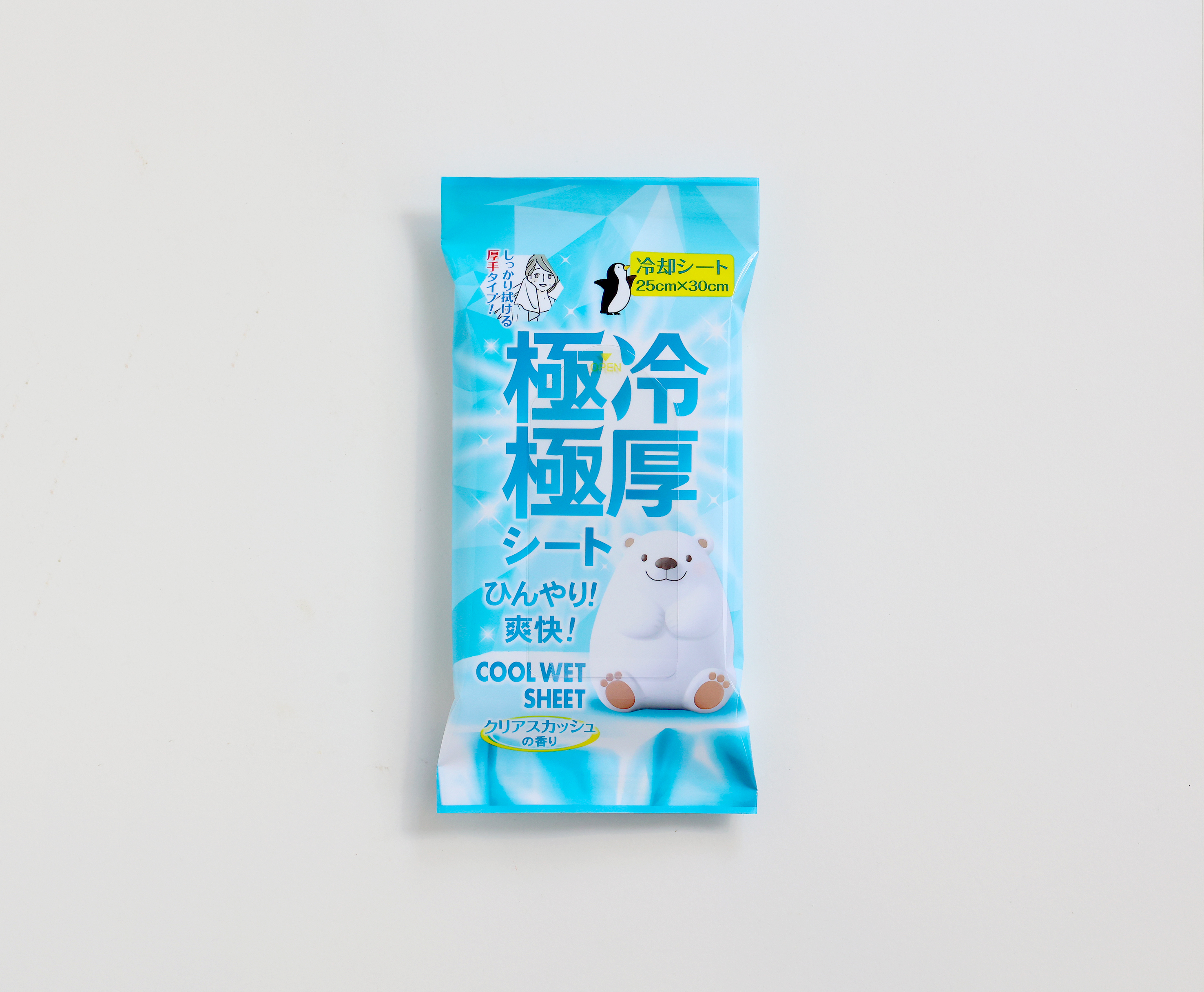 土佐和紙の技術を結集！ペラペラの汗拭きシートとはもうお別れ。　圧倒的な厚みと大判サイズで、あなたの体を一気にクールダウン。　『極冷極厚シート　クリアスカッシュの香り』2026年3月17日発売
