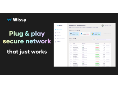 ノーコードでフルメッシュ型クラウドVPNを企業ネットワークに10分で導入可能、「Wissy」のβ版募集開始のお知らせ