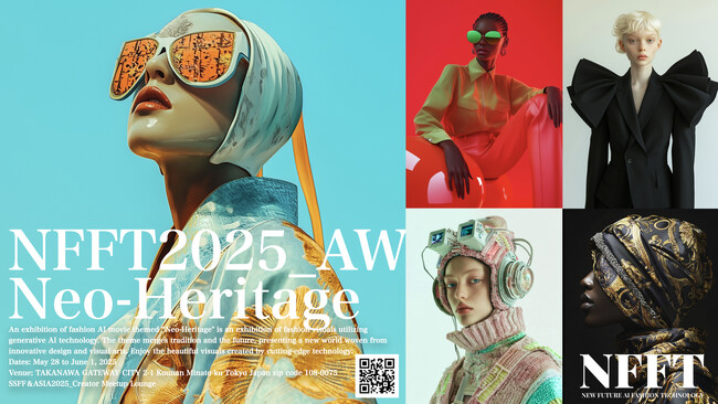 『 NFFT2025_AW Neo-Heritage 』AI Fashion Movie 展　 世界からAI Creator 32名が参加決定！ 高輪ゲートウェイシティ5月28日～6月1日まで開催。