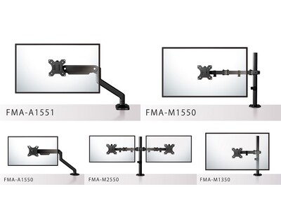 充電可能なUSBポート搭載メカニカルスプリングタイプ含む5モデルのモニターアーム