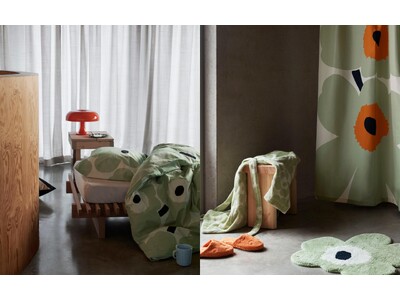 [マリメッコ]アイスグリーンのUnikkoが彩るホームコレクションが登場。日本限定エプロンなどもラインナップ。