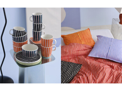 [マリメッコ]カラフルなカラーで彩られたピッコロストライプの新作ホームコレクションが登場