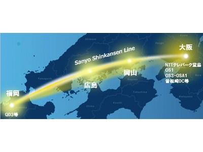 山陽新幹線ルートでの「高品質」「低遅延」伝送サービスを提供開始