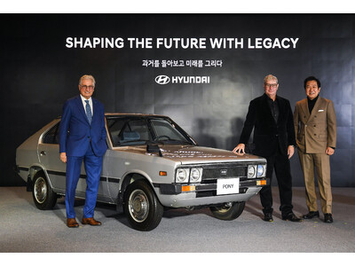 Hyundaiと伝説のデザイナー ジョルジェット・ジウジアーロとのコラボレーションにより 1974年の初代ポニークーペコンセプトを再現