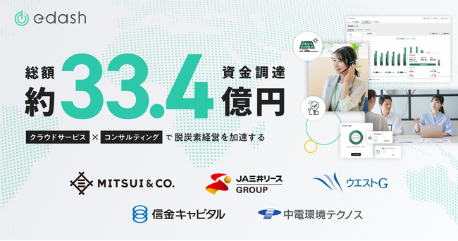 e-dash、総額約33.4億円の資金調達を実施　三井物産、ウエストホールディングスなど5社から第三者割当増資