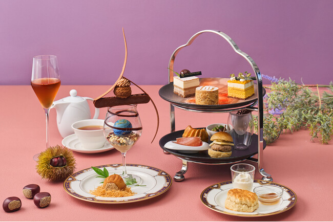 【ホテルグランヴィア大阪】駅上ホテルで過ごす、秋のティータイム♪栗・かぼちゃなどの秋の実りを洋と和の2つのスタイルで。アフタヌーンティーセット&和のスイーツ八寸を販売