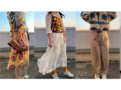 使い道がなく、行き場のなくなったUsedのブランケットを新たなファッションアイテムにリメイクし、発売開始