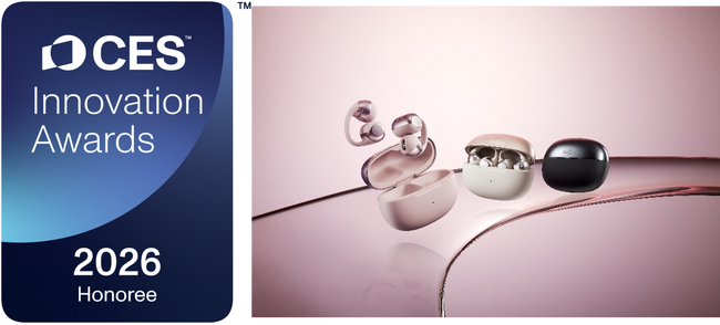 オープンイヤー型イヤホンメーカーShokzのイヤーカフ型イヤホン「OpenDots ONE」がCES Innovation Awards(R)を受賞!