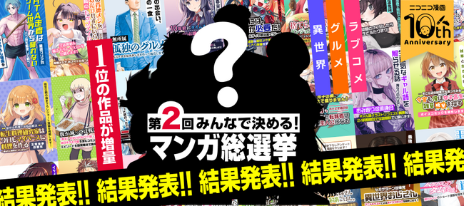 【結果発表】「みんなで決める！第2回・マンガ総選挙」 『異世界おじさん』が異世界部門の首位に マニフェスト「アニメ版声優のボイスコミック」制作が決定！