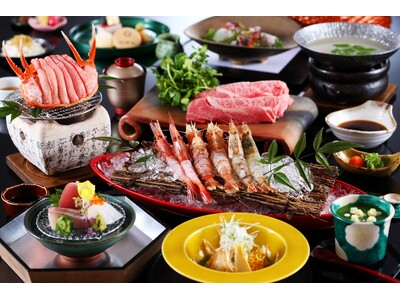 兵庫・湯村温泉「湧泉の宿ゆあむ」、香住ガニ1.0杯・但馬牛・のどぐろ・地えび食べくらべが堪能できる春の贅...