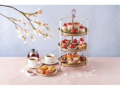 ローズホテル横浜、プレミアムいちご「あまりん」「かおりん」と桜が彩る「いちごフェア」を開催