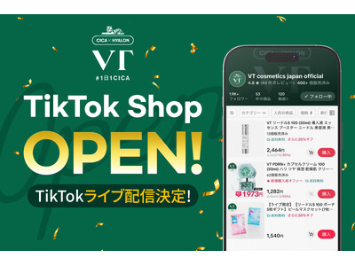 VT公式TikTok Shopがオープン！＆初のライブ配信決定！